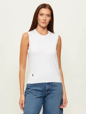 POLO RALPH LAUREN Kamizelka | Slim Fit biały
