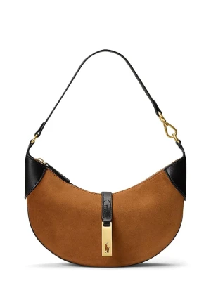 Polo Ralph Lauren torebka hobo damska skórzana brązowy