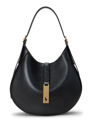 Polo Ralph Lauren torebka hobo damska skórzana czarny