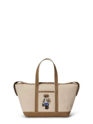 Polo Ralph Lauren torebka shopper damska z bawełną beżowy