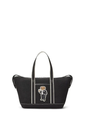 Polo Ralph Lauren torebka shopper damska z bawełną czarny