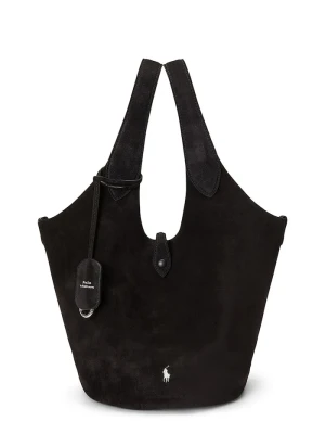Polo Ralph Lauren torebka shopper damska zamszowa czarny