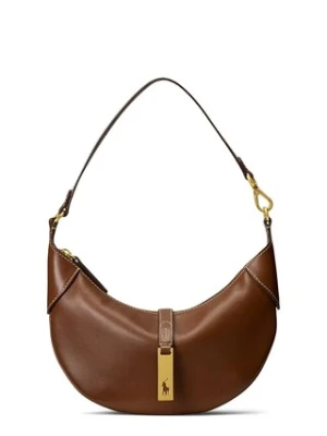 Polo Ralph Lauren torebka skórzana kolor brązowy 428871248