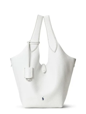 Polo Ralph Lauren torebka skórzana Tote kolor biały 428938031