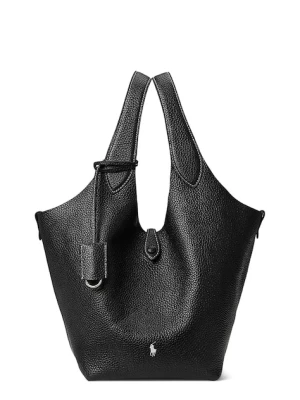 Polo Ralph Lauren torebka skórzana Tote kolor czarny 428938031