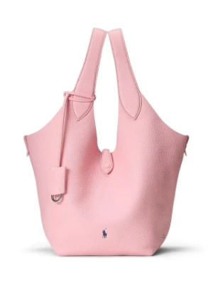 Polo Ralph Lauren torebka skórzana Tote kolor różowy 428938031