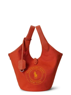 Polo Ralph Lauren torebka tote damska bawełniana pomarańczowy