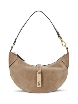 Polo Ralph Lauren torebka zamszowa kolor brązowy 428922880