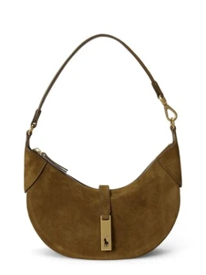 Polo Ralph Lauren torebka zamszowa kolor brązowy 428922880