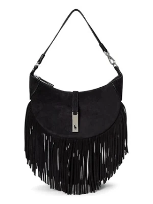 Polo Ralph Lauren torebka zamszowa kolor czarny 428902588