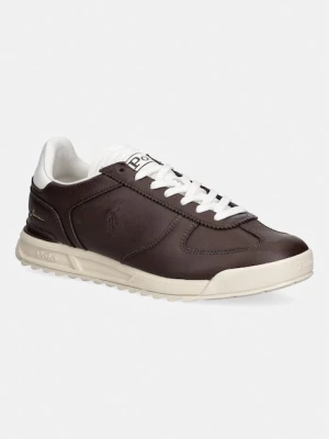 Polo Ralph Lauren Varick Sig sneakersy męskie skórzane brązowy