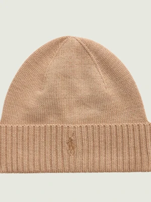 POLO RALPH LAUREN Wełniana czapka beżowy