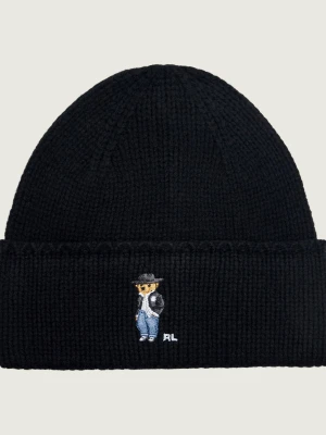 POLO RALPH LAUREN Wełniana czapka czarny