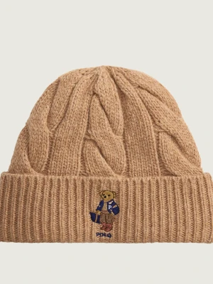 POLO RALPH LAUREN Wełniana czapka Echo beżowy