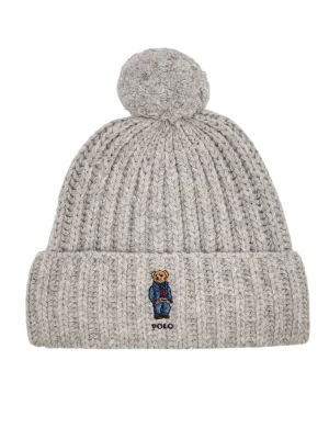 POLO RALPH LAUREN Wełniana czapka szary