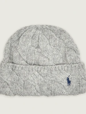 POLO RALPH LAUREN Wełniana czapka szary