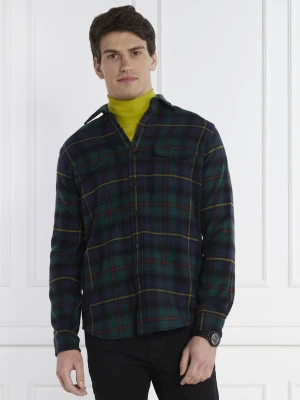 POLO RALPH LAUREN Wełniana koszula | Classic fit granatowy