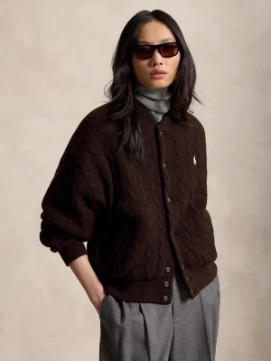 POLO RALPH LAUREN Wełniana kurtka bomber | Relaxed fit | z dodatkiem kaszmiru brązowy