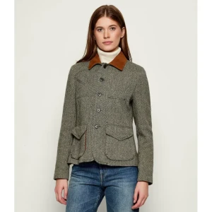 POLO RALPH LAUREN Wełniana kurtka | Slim Fit | zamsz