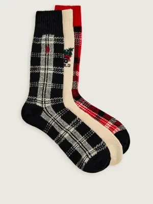 POLO RALPH LAUREN Wełniane skarpety 3-pack