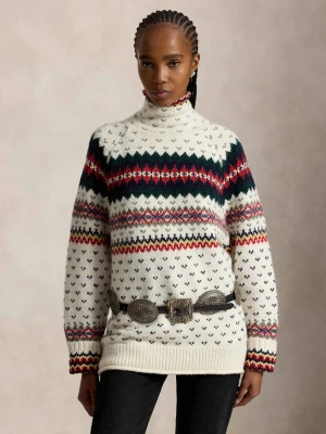 POLO RALPH LAUREN Wełniany golf Fair Isle | Relaxed fit ecru