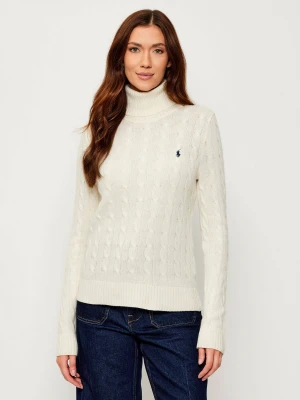 POLO RALPH LAUREN Wełniany golf | Regular Fit | z dodatkiem kaszmiru kremowy