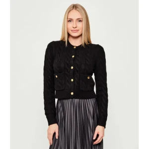 POLO RALPH LAUREN Wełniany kardigan Cable | Cropped Fit | z dodatkiem kaszmiru