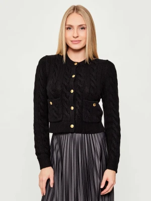 POLO RALPH LAUREN Wełniany kardigan Cable | Cropped Fit | z dodatkiem kaszmiru