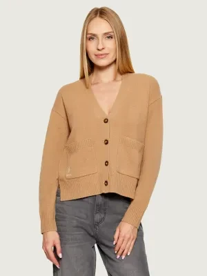 POLO RALPH LAUREN Wełniany kardigan | Loose fit | z dodatkiem kaszmiru