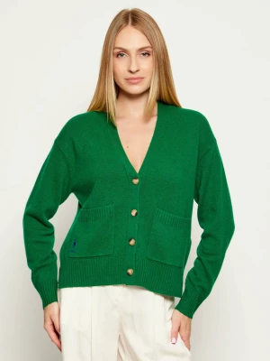POLO RALPH LAUREN Wełniany kardigan | Loose fit | z dodatkiem kaszmiru