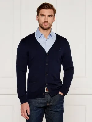 POLO RALPH LAUREN Wełniany kardigan | Slim Fit