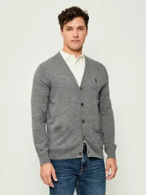 POLO RALPH LAUREN Wełniany kardigan | Slim Fit