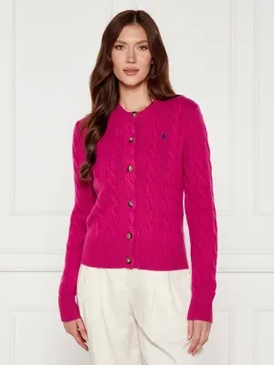 POLO RALPH LAUREN Wełniany kardigan | Slim Fit | z dodatkiem kaszmiru