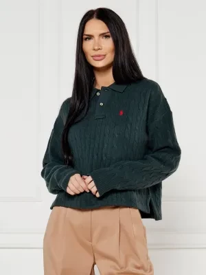 POLO RALPH LAUREN Wełniany sweter | Cropped Fit | z dodatkiem kaszmiru