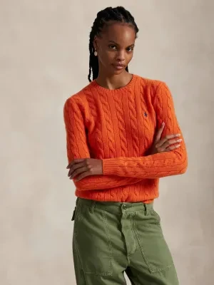 POLO RALPH LAUREN Wełniany sweter JULIANNA | Regular Fit | z dodatkiem kaszmiru