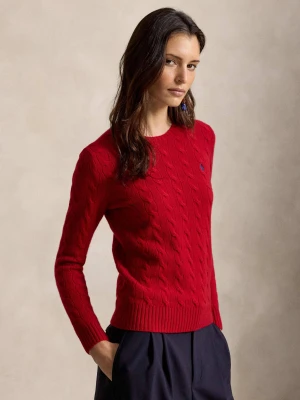 POLO RALPH LAUREN Wełniany sweter Julianna | Regular Fit | z dodatkiem kaszmiru czerwony