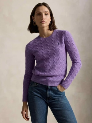 POLO RALPH LAUREN Wełniany sweter Julianna | Regular Fit | z dodatkiem kaszmiru fioletowy