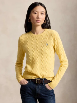 POLO RALPH LAUREN Wełniany sweter Julianna | Regular Fit | z dodatkiem kaszmiru żółty