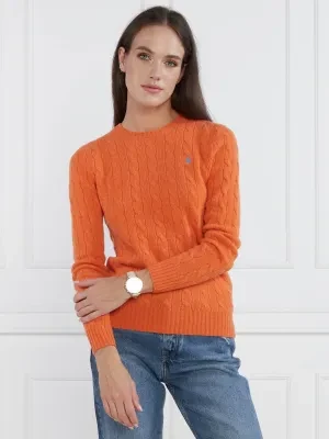 POLO RALPH LAUREN Wełniany sweter JULIANNA | Slim Fit | z dodatkiem kaszmiru