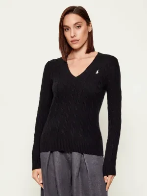 POLO RALPH LAUREN Wełniany sweter KIMBERLY | Slim Fit | z dodatkiem kaszmiru