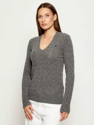 POLO RALPH LAUREN Wełniany sweter KIMBERLY | Slim Fit | z dodatkiem kaszmiru