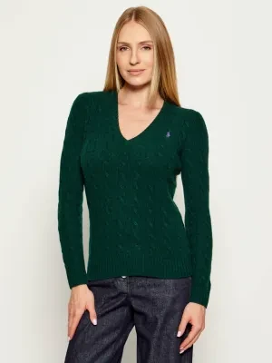 POLO RALPH LAUREN Wełniany sweter KIMBERLY | Slim Fit | z dodatkiem kaszmiru