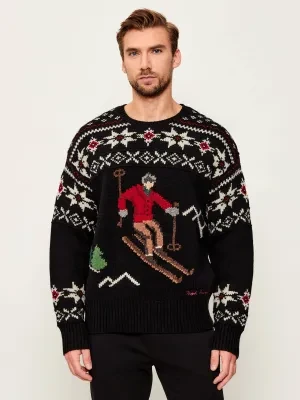 POLO RALPH LAUREN Wełniany sweter | Loose fit