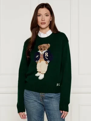 POLO RALPH LAUREN Wełniany sweter | Loose fit | z dodatkiem kaszmiru