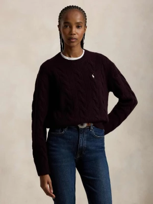 POLO RALPH LAUREN Wełniany sweter | Loose fit | z dodatkiem kaszmiru bordowy