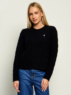 POLO RALPH LAUREN Wełniany sweter | Loose fit | z dodatkiem kaszmiru czarny