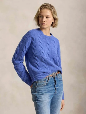 POLO RALPH LAUREN Wełniany sweter | Loose fit | z dodatkiem kaszmiru niebieski