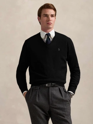 POLO RALPH LAUREN Wełniany sweter | Regular Fit czarny