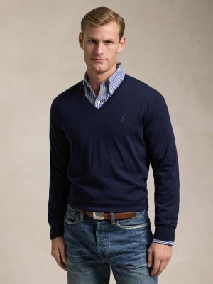 POLO RALPH LAUREN Wełniany sweter | Regular Fit granatowy