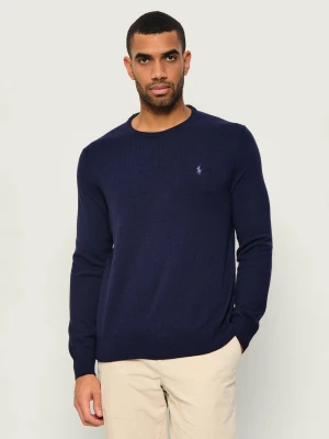 POLO RALPH LAUREN Wełniany sweter | Regular Fit granatowy